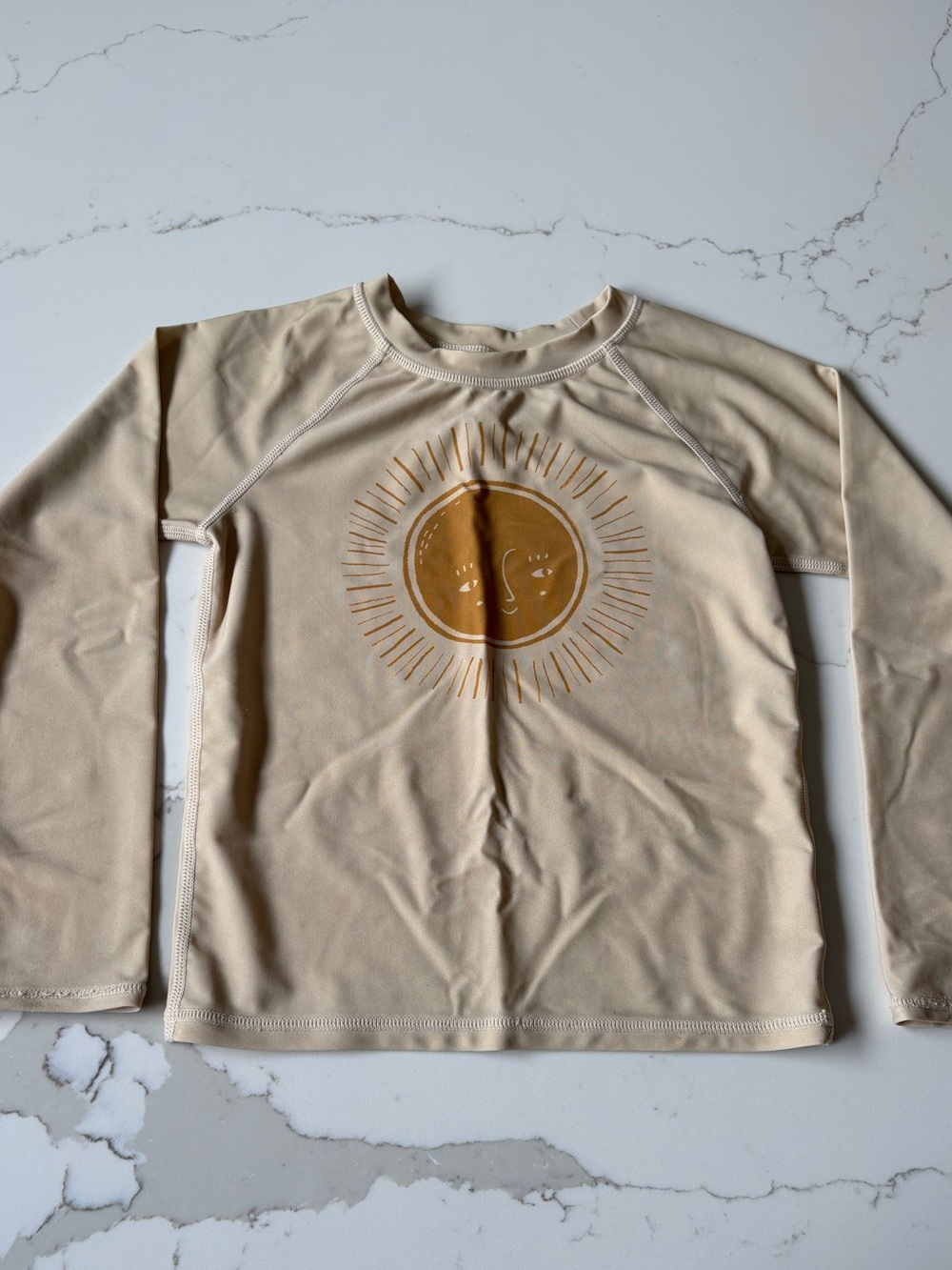Rylee + Cru Cream Rash Guard - Sun - Size 8/9